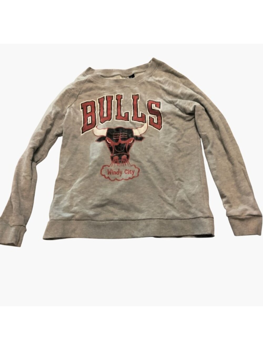 NBA Classics Hardwood Sweatshirt Chicago Bulls Windy City Grey M Medium